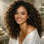 Le volume des cheveux bouclés dépend de la texture et de la quantité de crème, à ajuster selon le rendu recherché.