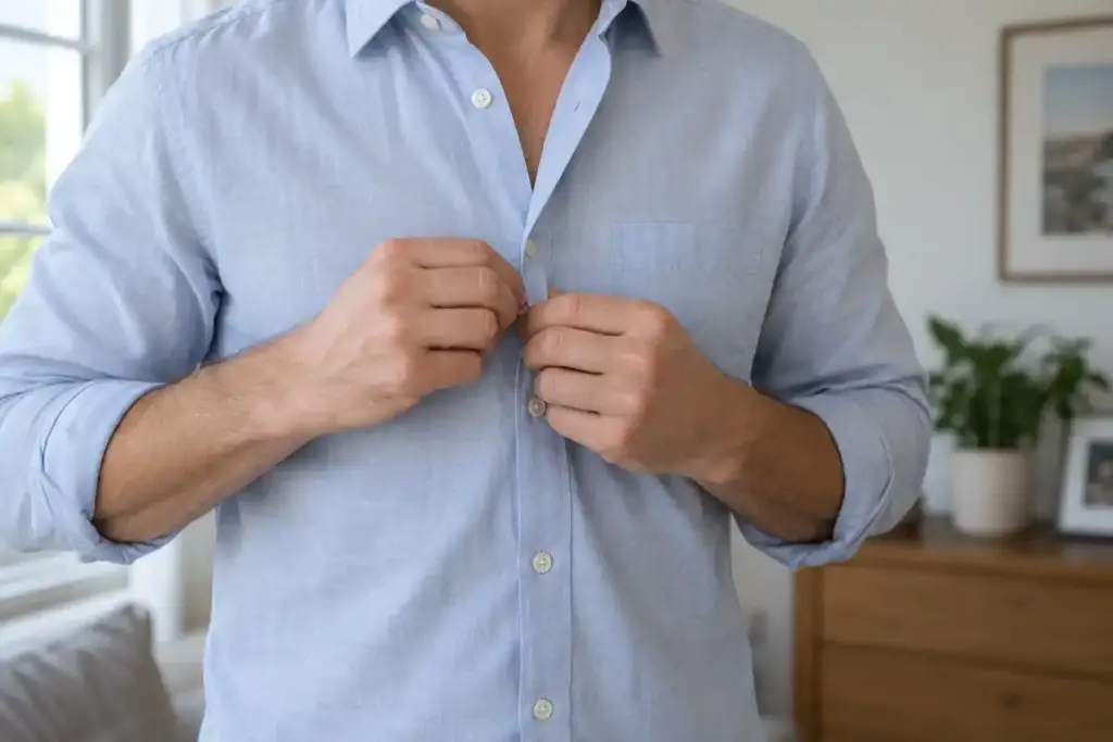 Les difficultés possibles de gestes fins, comme boutonner une chemise, font partie des signes à replacer dans leur contexte médical.